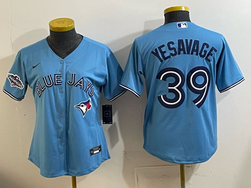 Women 2025 Nike Toronto Blue Jays #39 Yesavage Light Blue Game MLB Jersey 04->women mlb jersey->Women Jersey